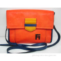 2014 Newest Fashion And Simple Orange PU Handbag Shoulder Bag For Ladies